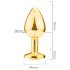 Sunfo - Metall Anal Plug mit rotem Stein (Gold)