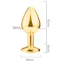 Sunfo - Metall Analplug mit rotem Stein (gold)