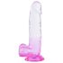 Sunfo - Haftdildo mit Hoden - 22cm (transparent-lila)