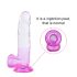 Sunfo - Haftdildo mit Hoden - 22cm (transparent-lila)