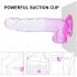 Sunfo - Haftdildo mit Hoden - 22cm (transparent-lila)