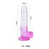 Sunfo - Haftdildo mit Hoden - 22cm (transparent-lila)