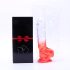 Sunfo - Saugfuß Dildo mit Hoden - 21 cm (transparent-rot)