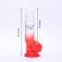 Sunfo - Saugfuß Dildo mit Hoden - 21 cm (transparent-rot)