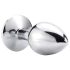 Sunfo - Metall Analplug mit weißem Stein (silber)