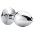 Sunfo - Metall Analplug mit pinkfarbenem Edelstein (Silber)