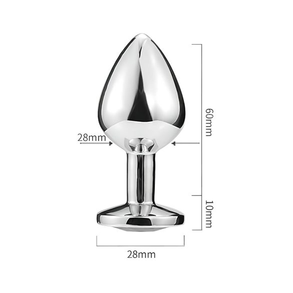 Sunfo - Metall Analplug mit lila Stein (Silber)
