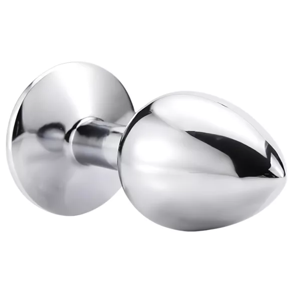 Sunfo - Metall Anal Plug mit Herzstein (Silber-Pink)