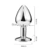 Sunfo - Metall Anal Plug mit Herzstein (Silber-Pink)