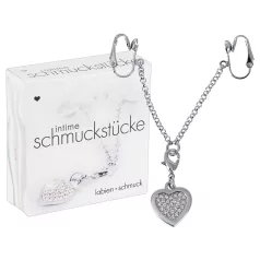 Strassherz Intimschmuck (silber)