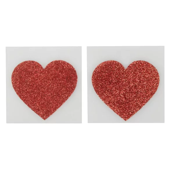 Glitzernde Nippelsticker - Herz