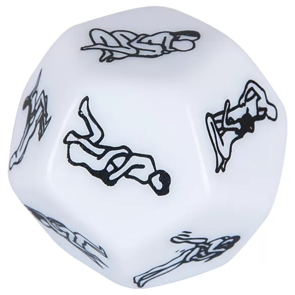 12-seitiger Sex-Würfel - weiß