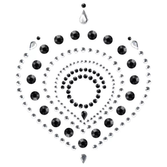 Schimmernde Diamanten Intimschmuck-Set - 3-teilig (schwarz)