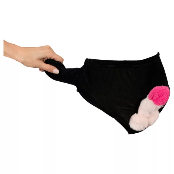 Schwarzer Penispumpen-Slip