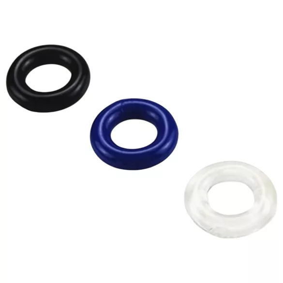 Pulselock Cirkl - TPE Penisring-Set, 3 Stück (gemischte Farben)