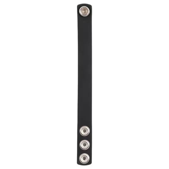 Pulselock Forge - verstellbarer Silikon-Penisring mit Druckknopf (schwarz) - 200 mm