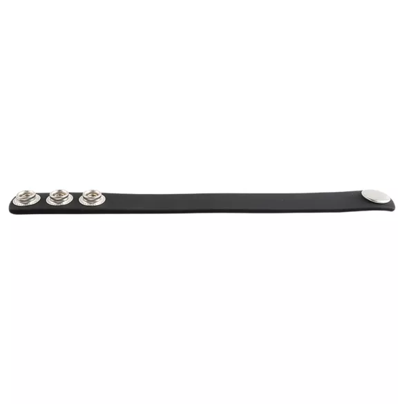 Pulselock Forge - verstellbarer Silikon-Penisring mit Druckknopf (schwarz) - 200 mm