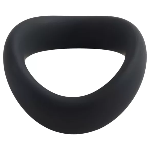 Pulselock Cocktura - gedrehter Penisring aus Silikon (schwarz) - 45 mm