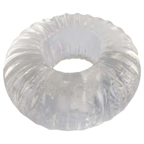 Pulselock Cocktura - gerippter Penisring aus TPE (transparent) - 19 mm
