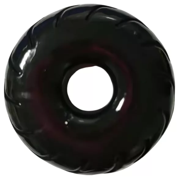 Pulselock Forge - Penisring aus TPE mit Radmuster (schwarz) - 19 mm