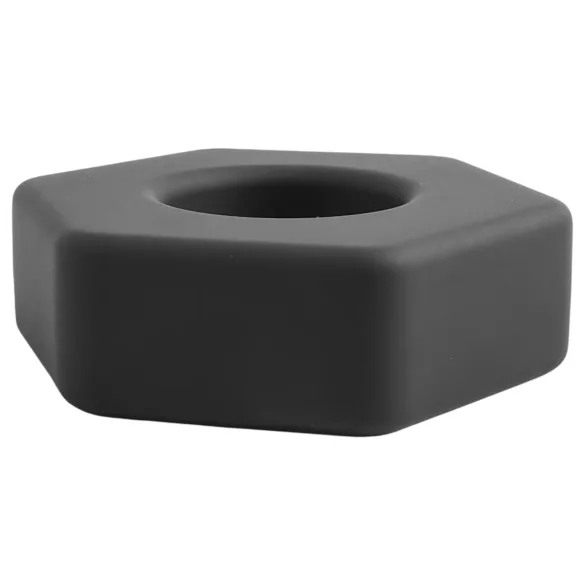 Pulselock Forge - Penisring aus Silikon in Schraubmutterform (schwarz) - 22 mm