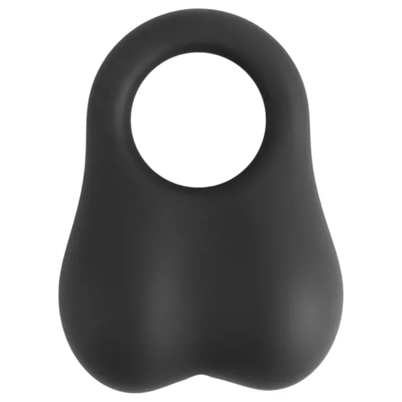 Pulselock Taur - Silikon-Penis- und Hodenring mit Glaskugeln (schwarz)