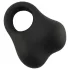 Pulselock Taur - Silikon-Penis- und Hodenring mit Glaskugeln (schwarz)