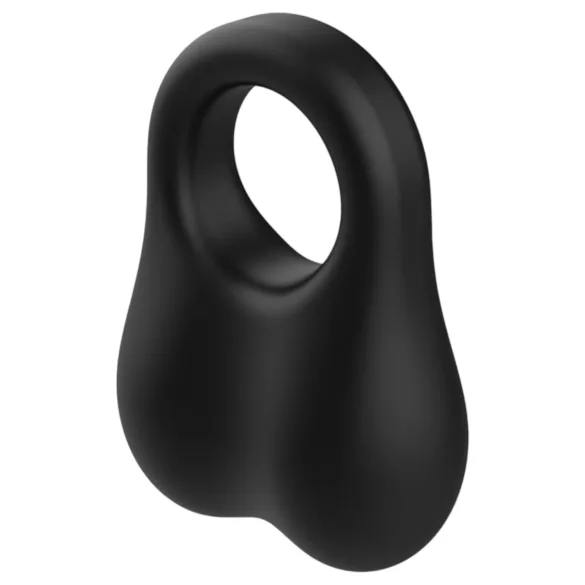 Pulselock Taur - Silikon-Penis- und Hodenring mit Glaskugeln (schwarz)