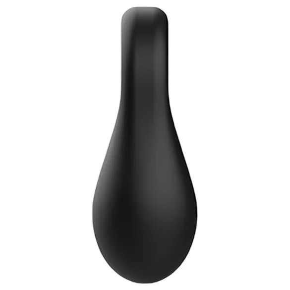 Pulselock Taur - Silikon-Penis- und Hodenring mit Glaskugeln (schwarz)