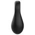 Pulselock Taur - Silikon-Penis- und Hodenring mit Glaskugeln (schwarz)