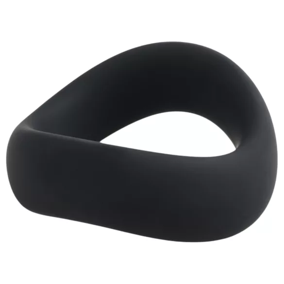 Pulselock Cocktura - gedrehter Penisring aus Silikon (schwarz) - 47,5 mm