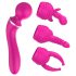 Lonely 2in1 - Massager & G-Punkt Vibrator 3 Aufsätzen (Pink)