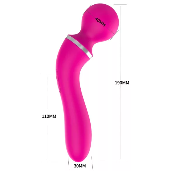 Lonely 2in1 - Massager & G-Punkt Vibrator 3 Aufsätzen (Pink)