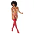 Mapalé - 3-teiliges BH-Set mit Ausschnitten (Rot-Natur) - (S/M)