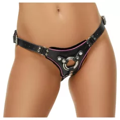   ZADO - Lederunterteil für anstoßbaren Dildo, BDSM (schwarz, S-L)
