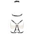 ZADO - Zweiteiliges Leder-Harness-Set (Schwarz-Gold)