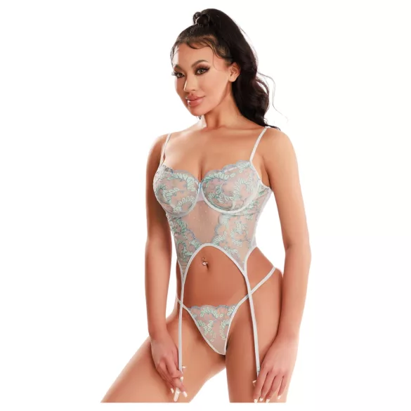 JSY 036 - erotisches Dessous-Set (blau) - L/XL