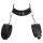 ZADO - Lederhalsband mit Fesseln (Schwarz)