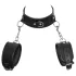 ZADO - Lederhalsband mit Fesseln (Schwarz)