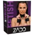 ZADO - Lederhalsband mit Fesseln (Schwarz)