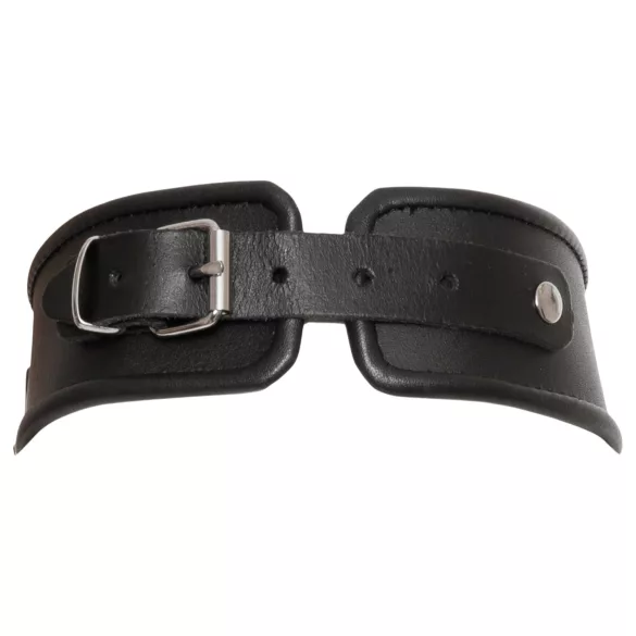 ZADO - Lederhalsband mit Fesseln (Schwarz)