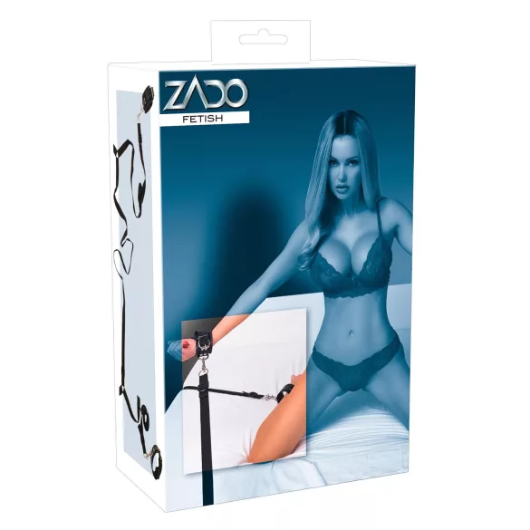 ZADO - Leder Fesselset fürs Bett (schwarz)