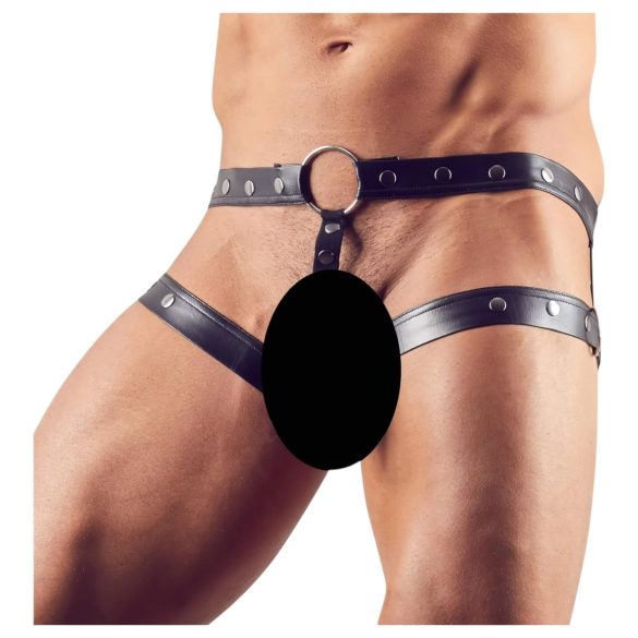 Svenjoyment - Harness mit Penisring (Schwarz) - M/L