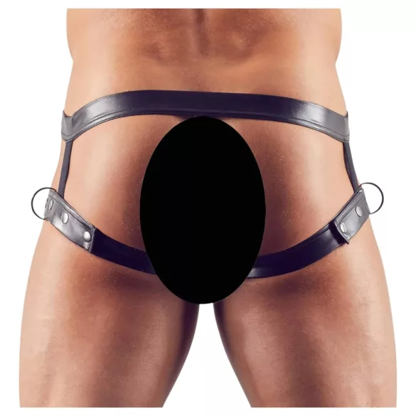 Svenjoyment - Geschirr mit Penisring (schwarz) - M/L