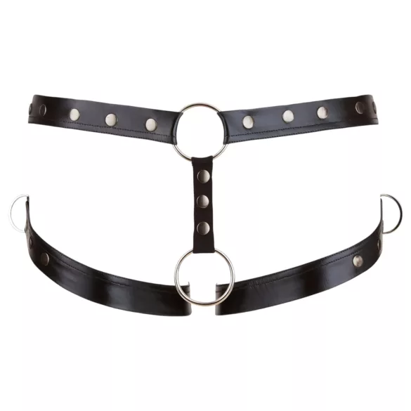 Svenjoyment - Geschirr mit Penisring (schwarz) - M/L