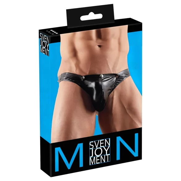 Svenjoyment - Abknöpfbarer String für Männer (schwarz) - XL