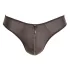 Svenjoyment - glänzender Herren-String mit Strass-Reißverschluss (schwarz)