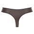 Svenjoyment - Glänzender Herren-Tanga mit Strass-Reißverschluss (Schwarz) - XL