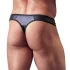 Svenjoyment - glänzender Herren-String mit Strass-Reißverschluss (schwarz) - 2XL