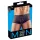 Transparente, gestreifte Boxershorts (schwarz) - XL